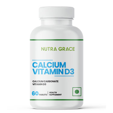 Nutra Grace Calcium with Vitamin D3 Supplement- 60 Tablets