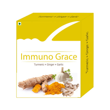 Immuno Grace Turmeric Oil, Ginger Oil, Garlic Oil Supplement | 30 Veg. Capsules