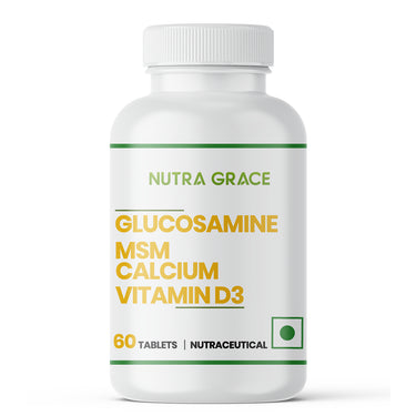 Nutra Grace Glucosamine MSM Calcium Vitamin D3 Supplement | 60 Tablets