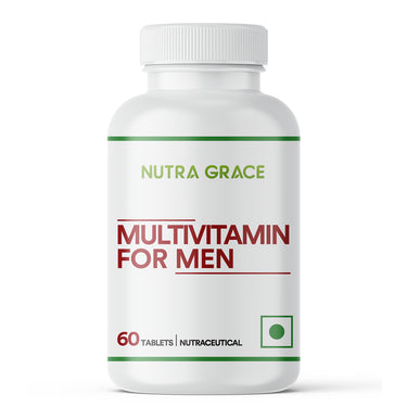 Nutra Grace Multivitamin and Mineral for Men - 60 Tablets | Vegetarian Supplement