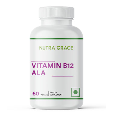 Nutra Grace Vitamin B12 ALA Supplement for Men & Women | 60 Tablets