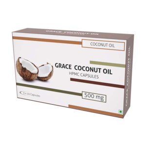 Grace Coconut Oil 500mg Veg Capsules